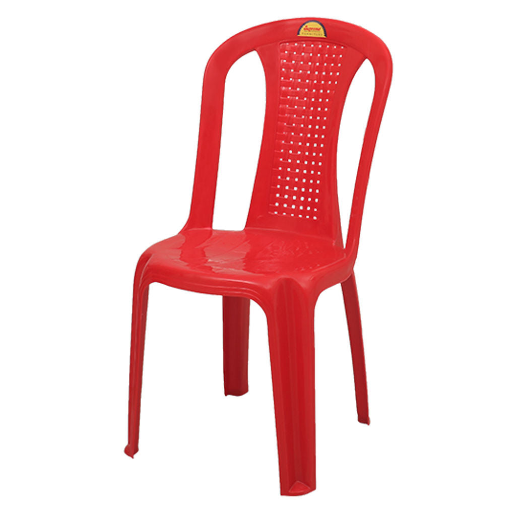 Supreme Dream Armless Plastic Chair Red