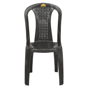 Supreme Dream Armless Plastic Chair Silver Black 