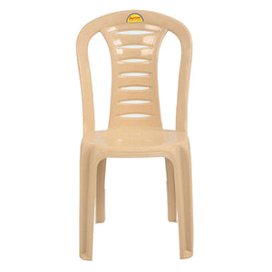 Supreme Link Armless Plastic Chair Marble Beige 