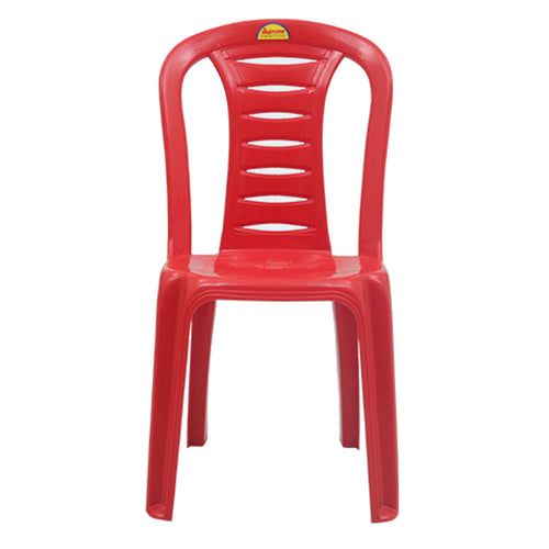 Supreme Link Armless Plastic Chair Red 