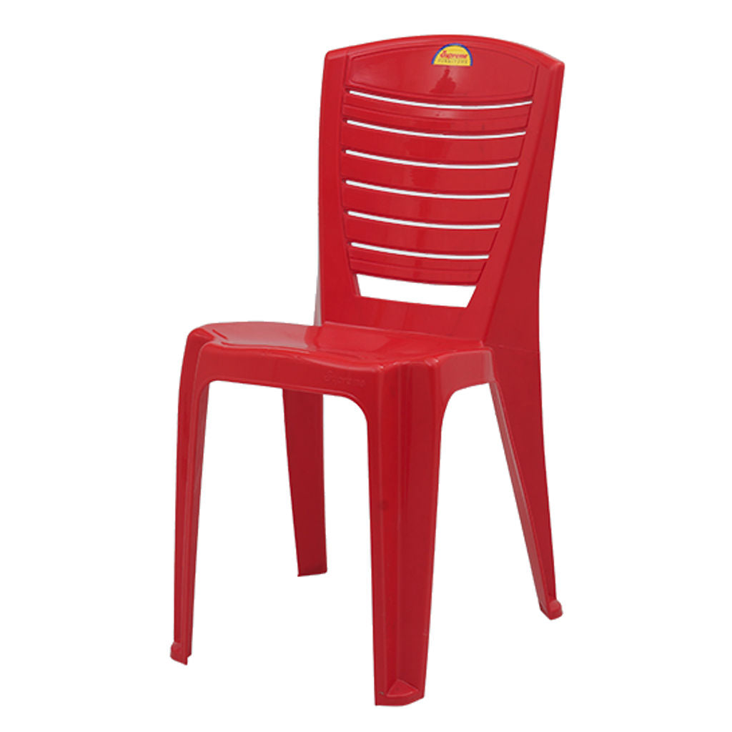 Supreme Sunny Armless Plastic Chair Red