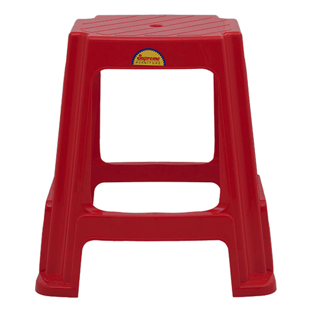 Supreme Digi Multipurpose Plastic Stool Red 