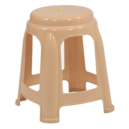 Supreme Gem Plastic Stool Marble Beige 