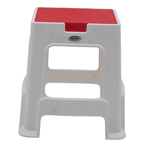 Supreme Slice Multipurpose Plastic Stool Red-White 