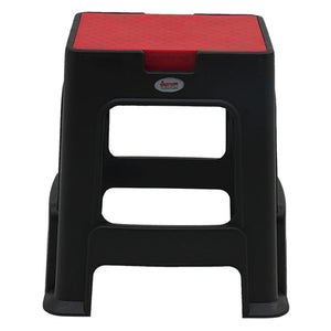 Supreme Slice Multipurpose Plastic Stool Black-Red 