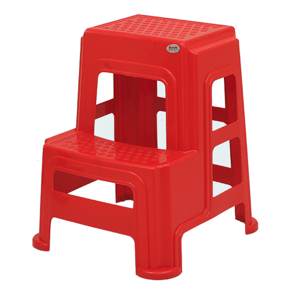 Supreme Stepper Multipurpose Plastic Stool Red 