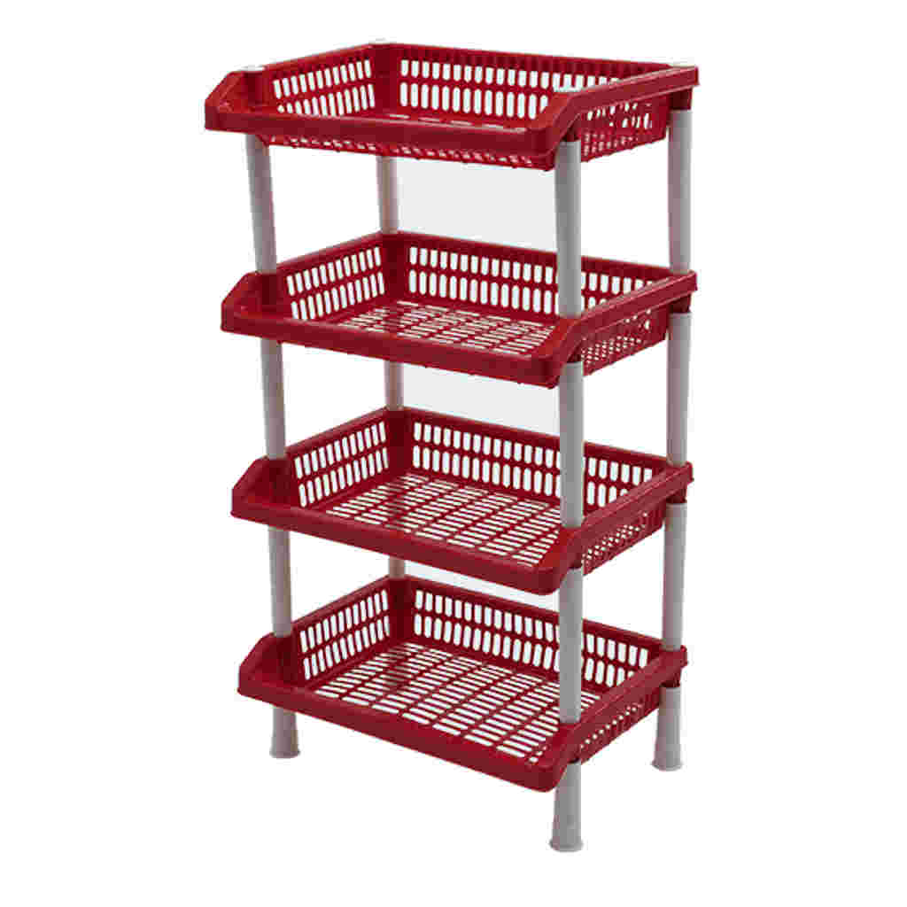 Supreme Chef Plastic Shelving Rack Red