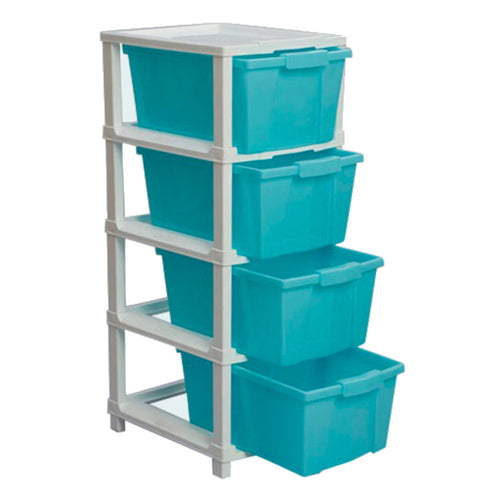 Supreme Chest Multipurpose Plastic Storage Drawer Aqua Blue 