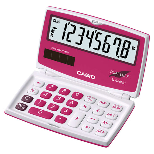 Casio CA67 Portable Calculator With Foldable Design SL-100NC-RD 