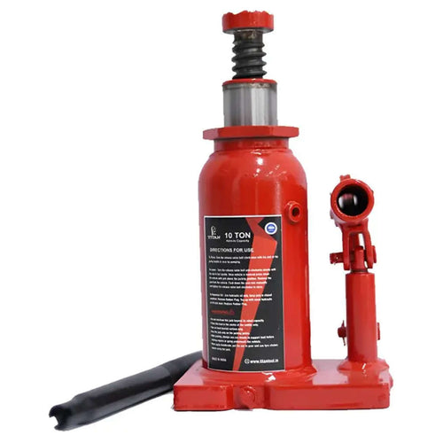 Titan Hydraulic Bottle Jack 10 Ton Red 