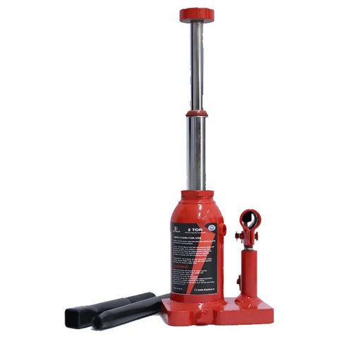 Titan Double Lift Hydraulic Bottle Jack 2 Ton Red 