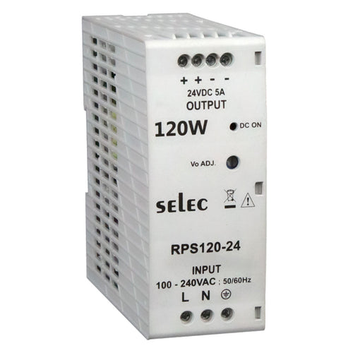 Selec Din Rail Mount Power Supply 120 W RPS120-15-CU 