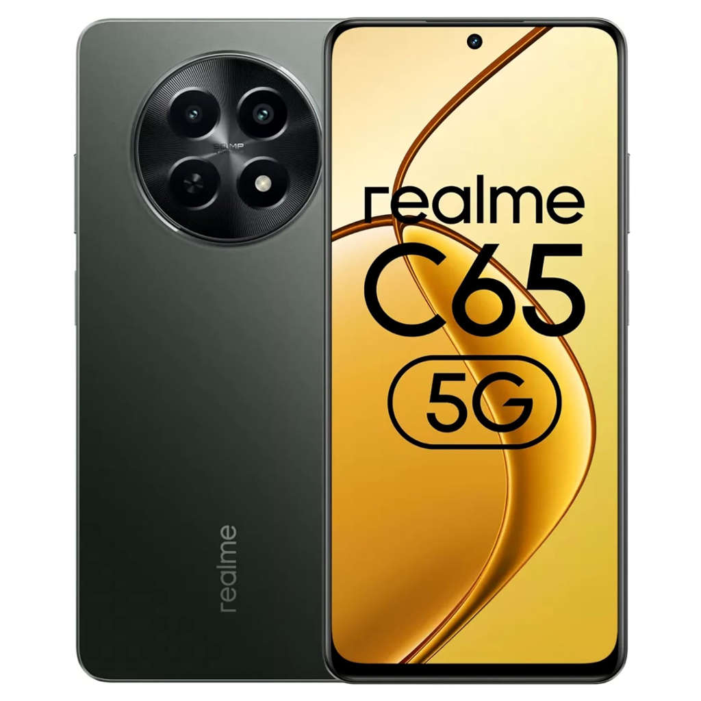 Realme C65 Smartphone 6GB RAM 128GB Storage Glowing Black 