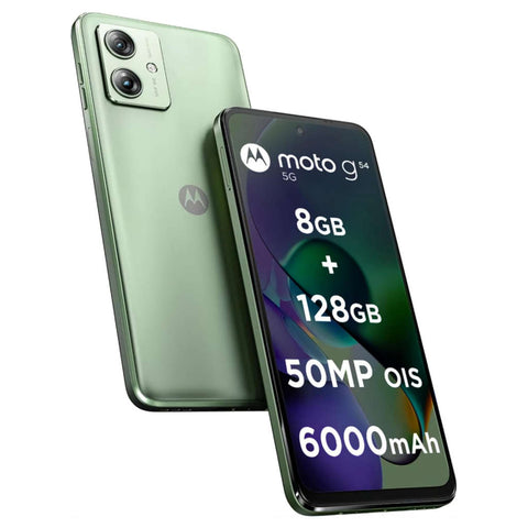 Motorola g54 5G Smartphone 8GB RAM 128GB Storage Mint Green 