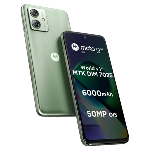 Motorola g64 5G Smartphone 8GB RAM 128GB Storage Mint Green 