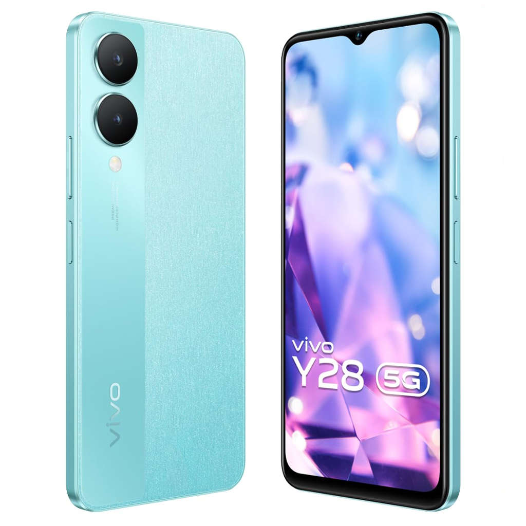 Vivo Y28 5G Smartphone 4GB RAM 128GB Storage Glitter Aqua