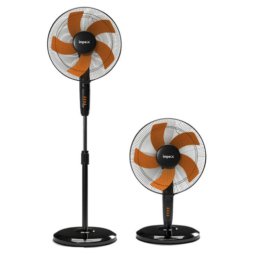 Impex Impulse 2 In 1 Convertible Pedestal Fan 400 mm Orange Black 