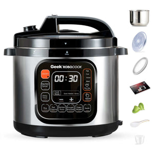 Geek Robocook Zeta Stainless Steel Electric Pressure Cooker 6 Litre 