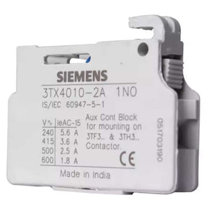 Siemens Auxiliary Contact Block 1NO 3TX4010-2A 