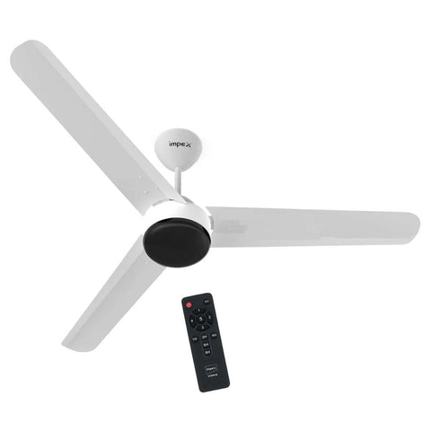 Impex Atom 28 BLDC Ceiling Fan With Remote Control 1200 mm Matte White 