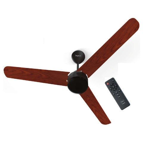 Impex Atom 28 BLDC Ceiling Fan With Remote Control 1200 mm Classic Dark Wood 