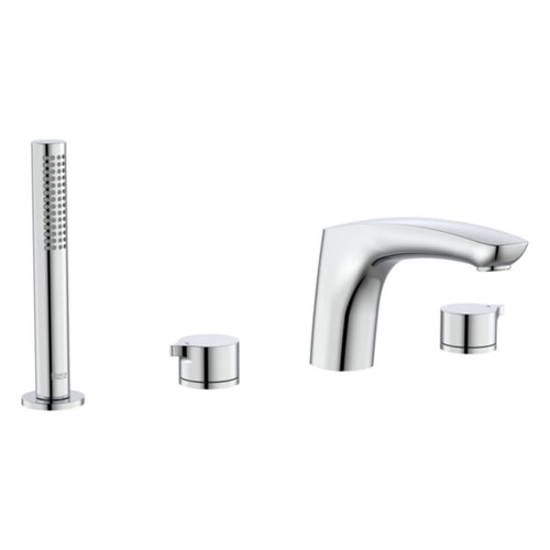 Roca Insignia Twin Lever Bath Shower Mixer With Central Spout Hand Shower Chrome RT5A093AC00 