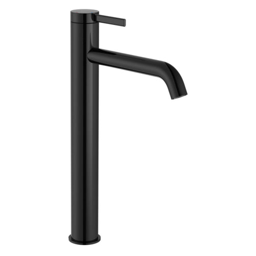 Roca ONA High Neck Single Lever Basin Mixer With Click Clack Waste Titanium Black RT5A349ECN0 