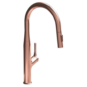 Carysil Kitchen Sink Faucet With Pull Out Spout Sprayer Brass Rose Gold ALA 1512 