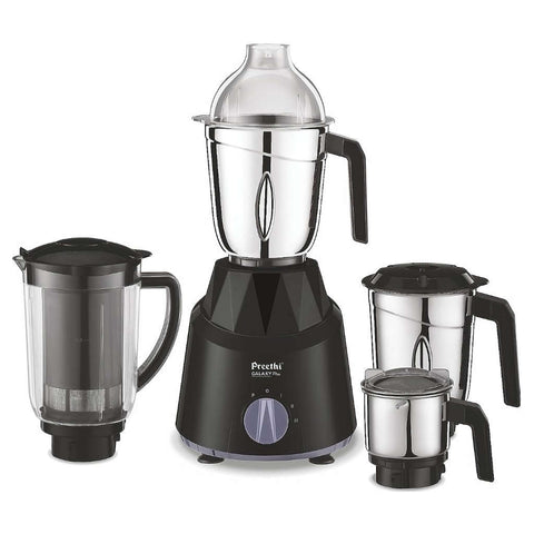 Preethi Galaxy Plus Mixer Grinder With 4 Jars 750 Watt Black MG 250 