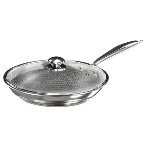 Preethi Diva Collection Triply Stainless Steel Frypan With Glass Lid 26cm Inuction Base CSW006 