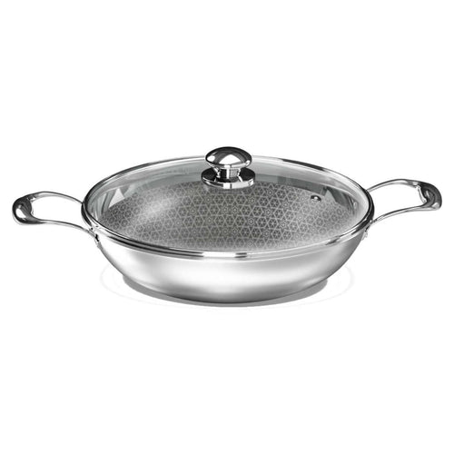 Preethi Diva Collection Triply Stainless Steel Kadai With Glass Lid 20cm Inuction Base CSW007 