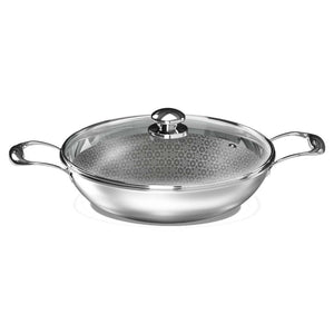 Preethi Diva Collection Triply Stainless Steel Kadai With Glass Lid 20cm Inuction Base CSW007 