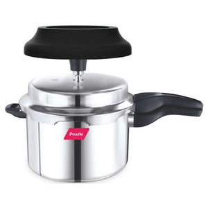 Preethi Pressure Cooker Outer Lid Stainless Steel 5 Litres With Spill Splash Shield 