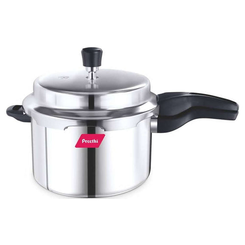 Preethi Outer Lid Pressure Cooker Stainless Steel 5 Litres Induction Base 