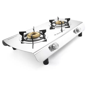 Butterfly Magnum Stainless Steel LPG Gas Stove 2 Burner Silver 