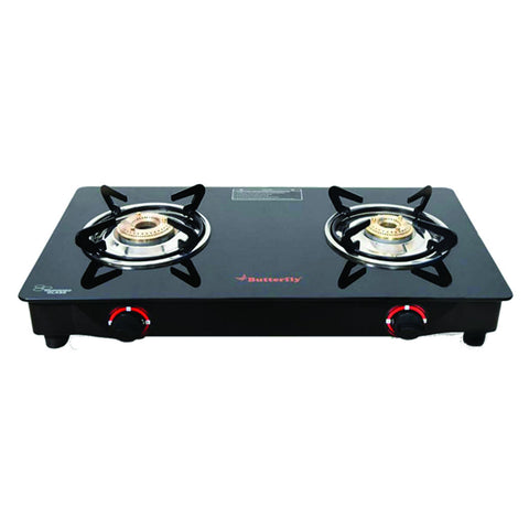 Butterfly Duo Plus Glass Top Gas Stove 2 Burner 