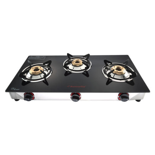 Butterfly Trio Plus Glass Top Gas Stove 3 Burner 