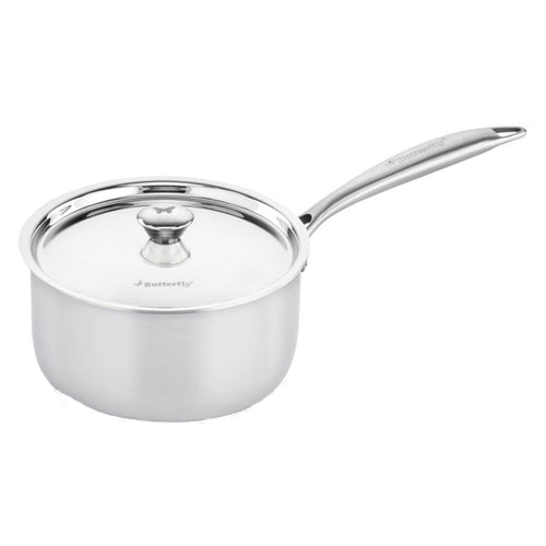 Butterfly Tez Triply Milk/Sauce Pan With Stainless Steel Lid 2.1 Litre 