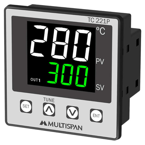 Multispan Dual Display Fix Input PID Temperature Controller TC-221P 