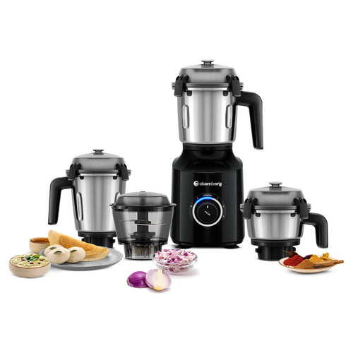 Atomberg Zenova 4 Jars Mixer Grinder With Chopper Black 