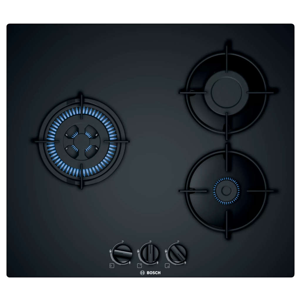 Bosch Glass Top Gas Stove 3 Burner Black PNC6B6B10I 