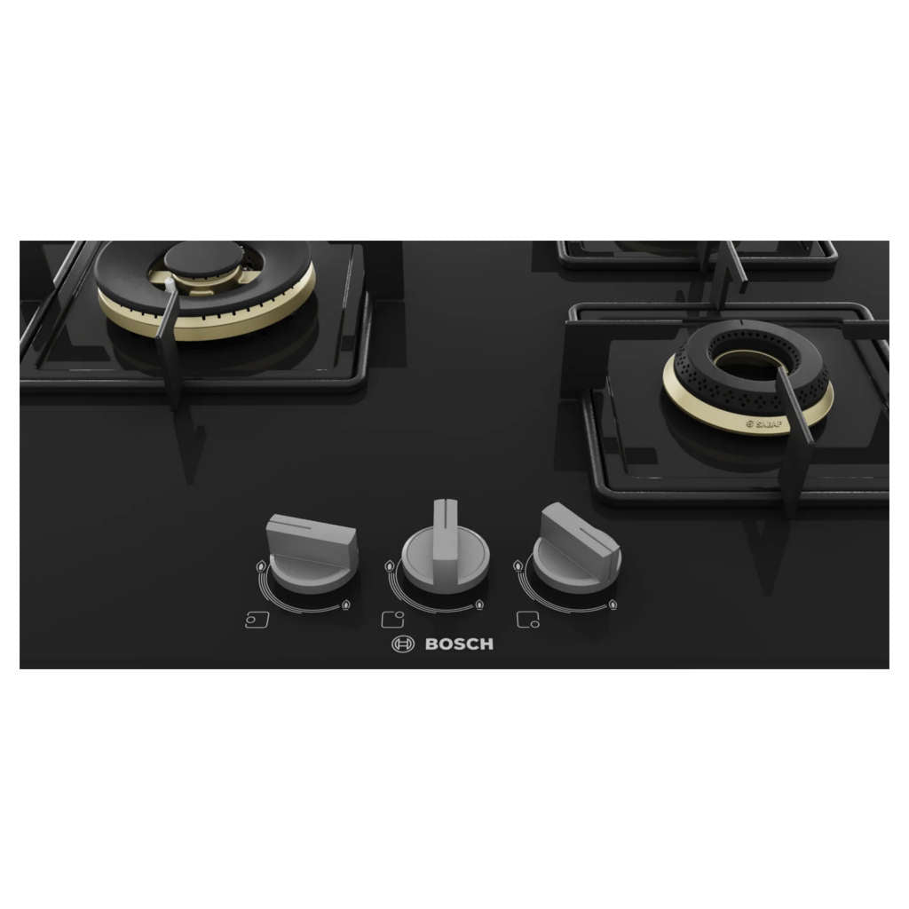 Bosch Glass Top Gas Stove 3 Burner Black PNC6B6F10I