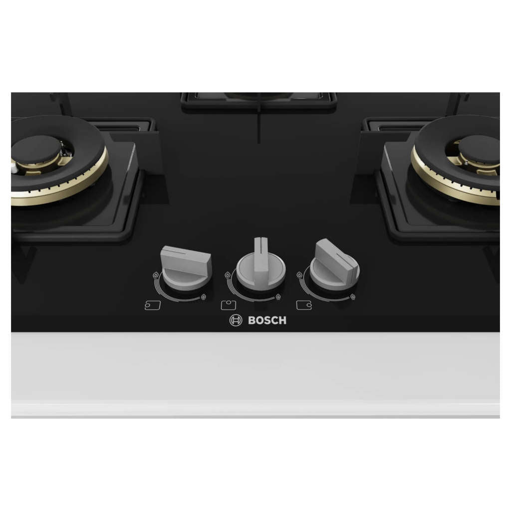 Bosch Glass Top Gas Stove 3 Burner Black PND7B6F10I