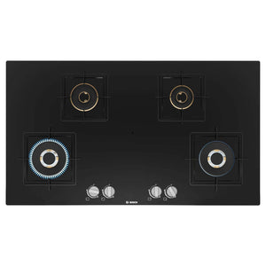 Bosch Glass Top Gas Stove 4 Burner Black PNF9B6F10I 