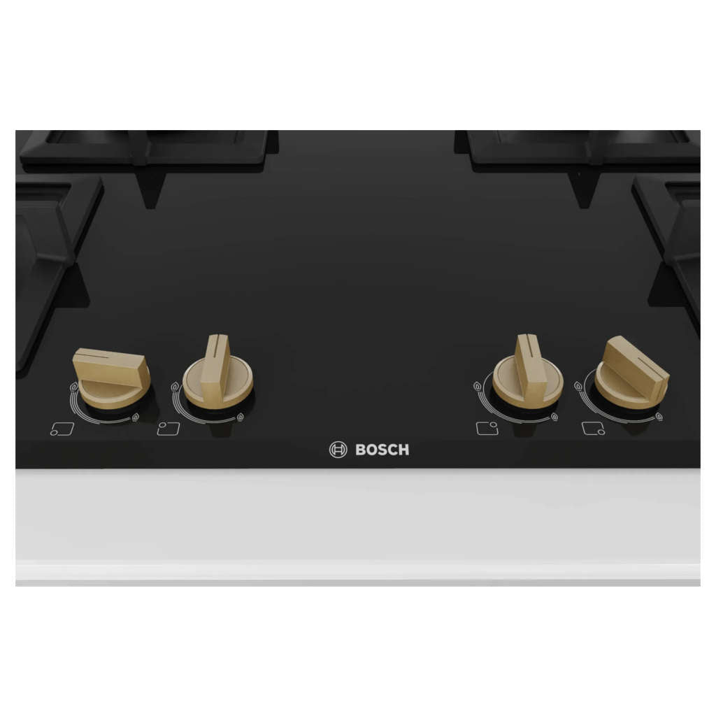 Bosch Glass Top Gas Stove 4 Burner Black PNF9B6F20I