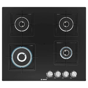 Bosch Glass Top Gas Stove 4 Burner Black PNH6B6B12I 