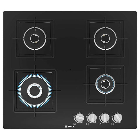 Bosch Glass Top Gas Stove 4 Burner Black PNH6B6B12I 