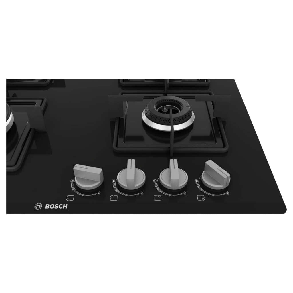 Bosch Glass Top Gas Stove 4 Burner Black PNH6B6B12I