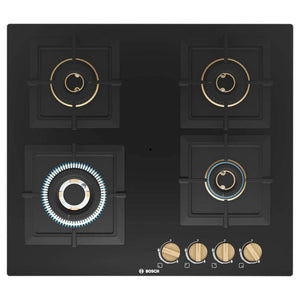 Bosch Glass Top Gas Stove 4 Burner Black PNH6B6F20I 