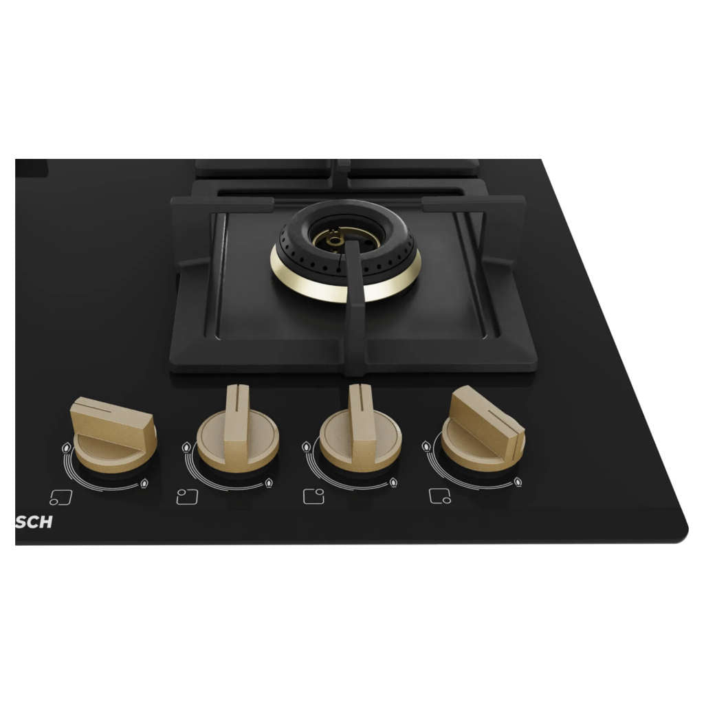 Bosch Glass Top Gas Stove 4 Burner Black PNH6B6F20I